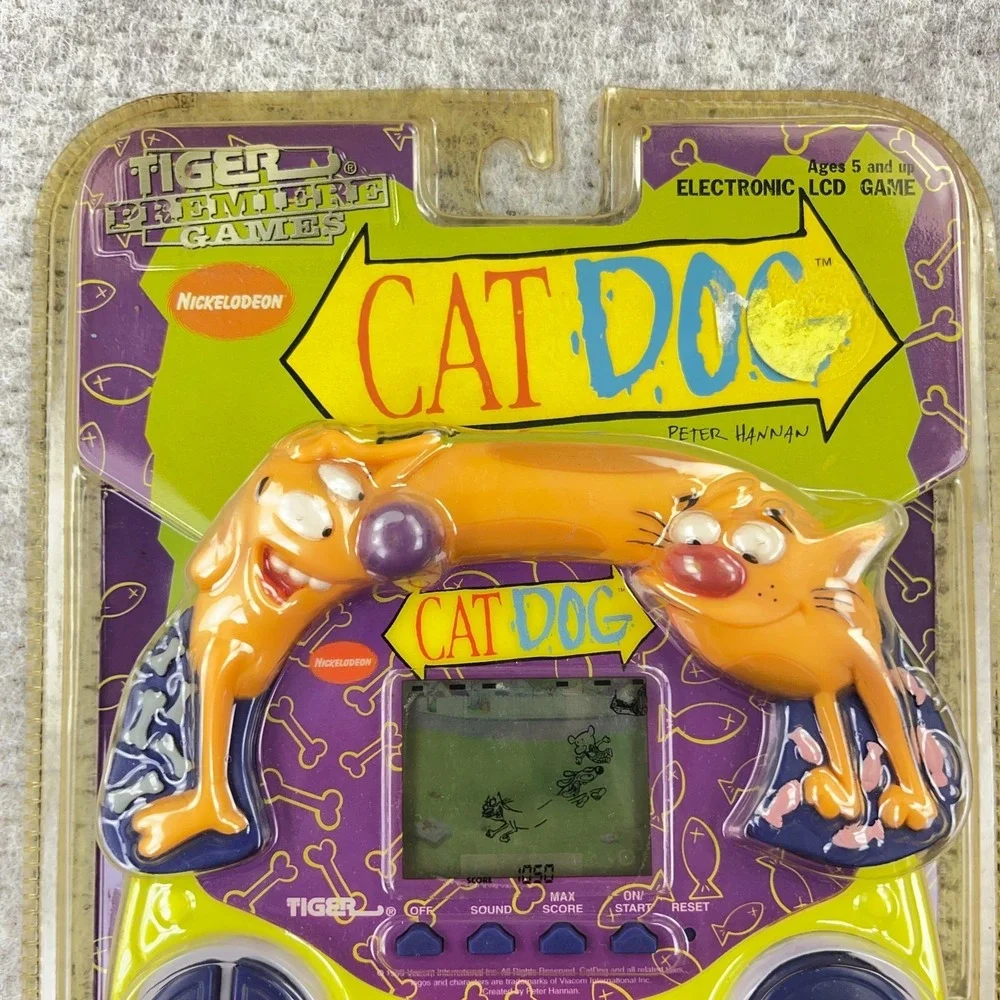 Vintage Tiger Electronics Nickelodeon Cat Dog Handheld LCD Game New Sealed 1999